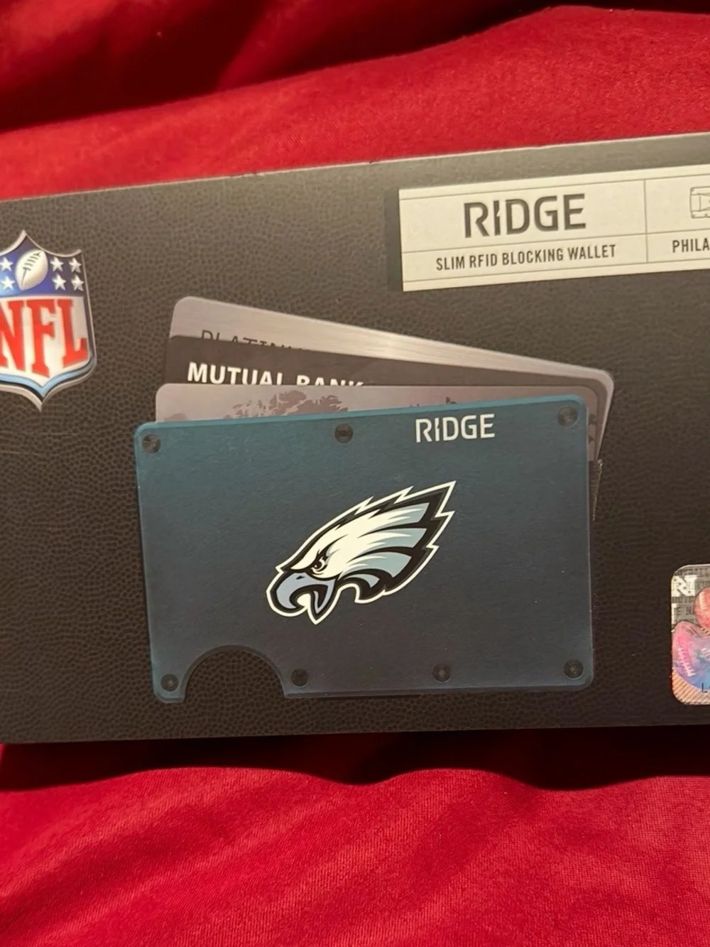 Ridge Slim RFID Blocking Wallet - Philadelphia Eagles Dark Teal
